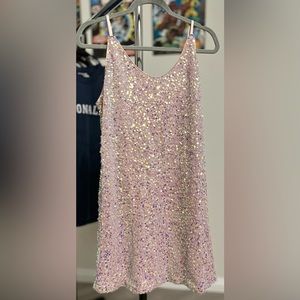 Y2k Barbie club dress. Baby doll dress. Pink sequins party dress